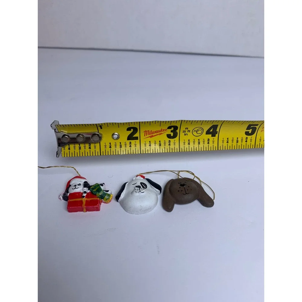 Vintage Pet Christmas Ornaments Set 12pc Resin Cat Dog Fish Bone Holiday Decor‎
